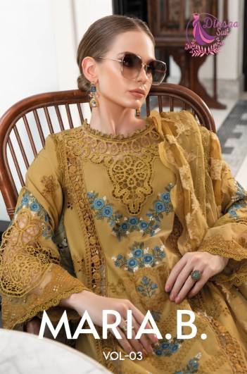 MARIA.B VOL-3 BY DINSAA HEAVY EMBROIDERY SALWAR KAMEEZ WHOLESALER IN INDIA